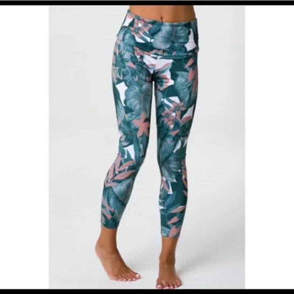 Anthropologie Onzie Tropical High Waist Leggings - Picture 3 of 5